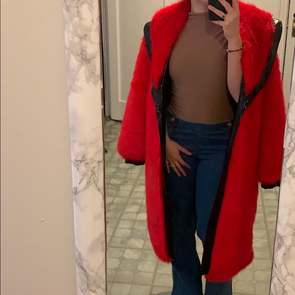 I. AM.GIA fur long jack knee length